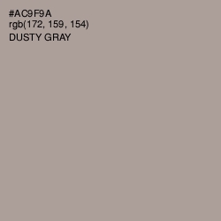 #AC9F9A - Dusty Gray Color Image